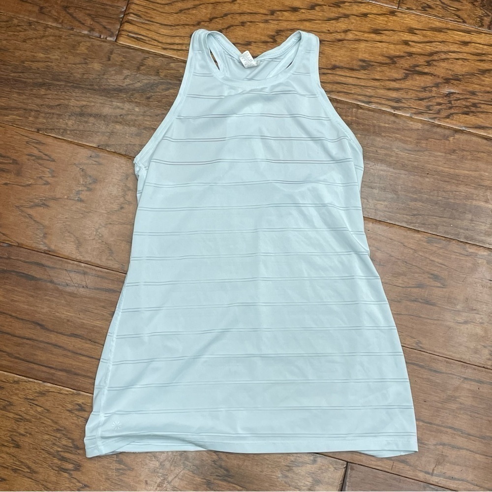 Athleta high neck‎ chi double stripe tank